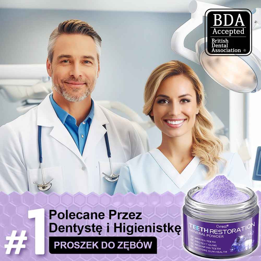 Cvreoz® Proszek Mineralny do Przywracania Zębów (zalecane przez ADA) (👩⚕️ Ostatnia szansa na zniżkę - tylko przez 30 minut 🦷)