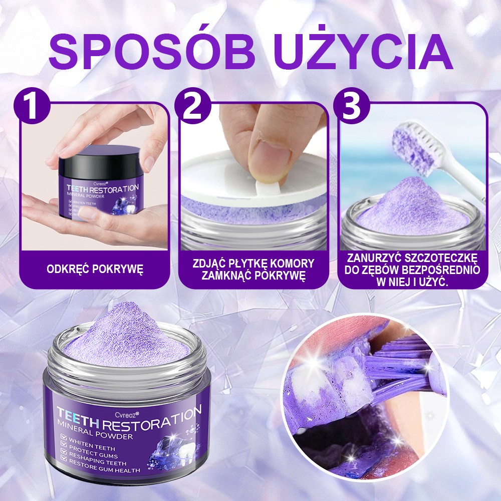 Cvreoz® Proszek Mineralny do Przywracania Zębów (zalecane przez ADA) (👩⚕️ Ostatnia szansa na zniżkę - tylko przez 30 minut 🦷)