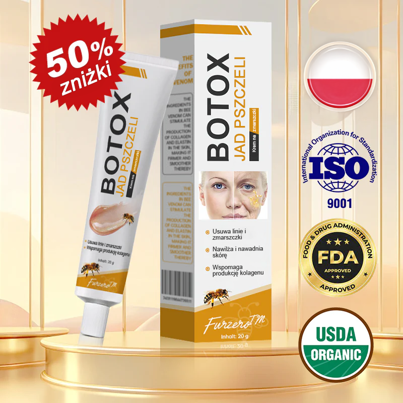 FrissArc™ Botox Jadem Pszczelim przeciwzmarszczkowy Krem – Redukuje zmarszczki, ujędrnia i rozjaśnia skórę – Krem przeciwstarzeniowy o podwójnym działaniu✨