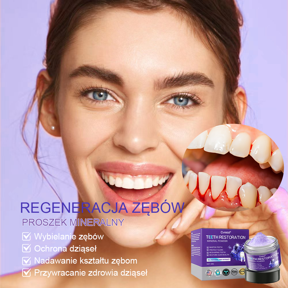 Cvreoz® Proszek Mineralny do Przywracania Zębów (zalecane przez ADA) (👩⚕️ Ostatnia szansa na zniżkę - tylko przez 30 minut 🦷)