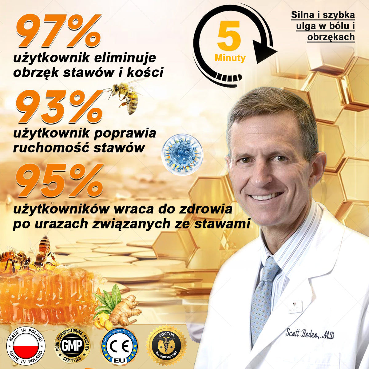 TLOPA® Toksyna botulinowa i jad pszczeli Krem przeciwbólowy do gojenia kości🦴