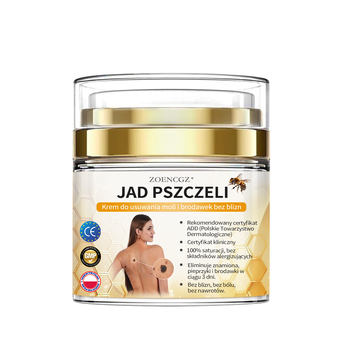 🏆 Zoencgz™ krem z jadem pszczelim na znamiona i brodawki(Certyfikacja PZH)